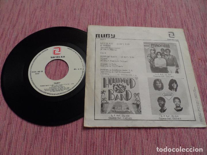 Discos de vinilo: RUBY - LIFE IS BUT A DREAM / RUNNIN BACK TO ME - Foto 2
