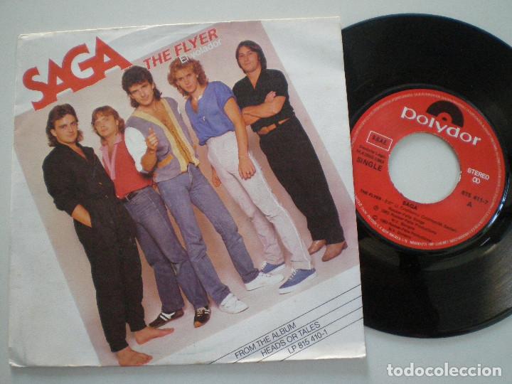 Discos de vinilo: SAGA - The Flyer +1 - SINGLE POLYDOR ESPA&Ntilde;A 1983 - Foto 1