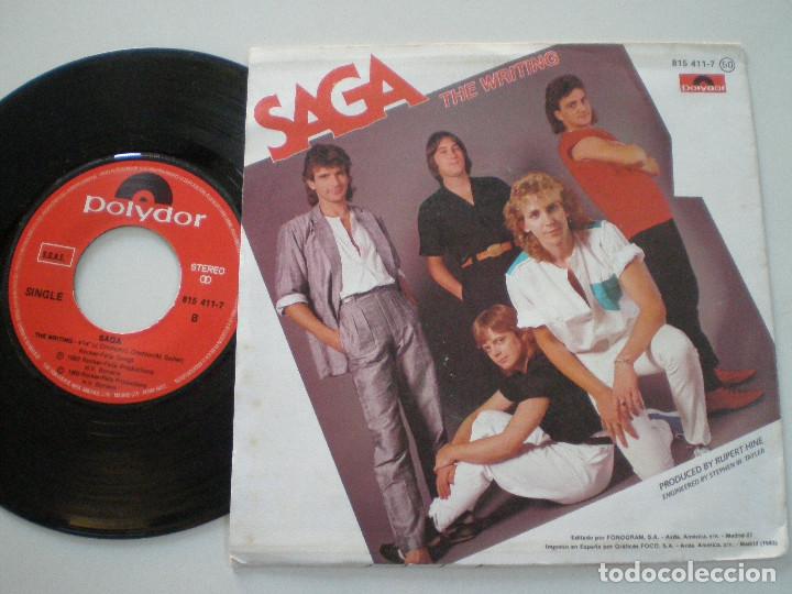 Discos de vinilo: SAGA - The Flyer +1 - SINGLE POLYDOR ESPA&Ntilde;A 1983 - Foto 2