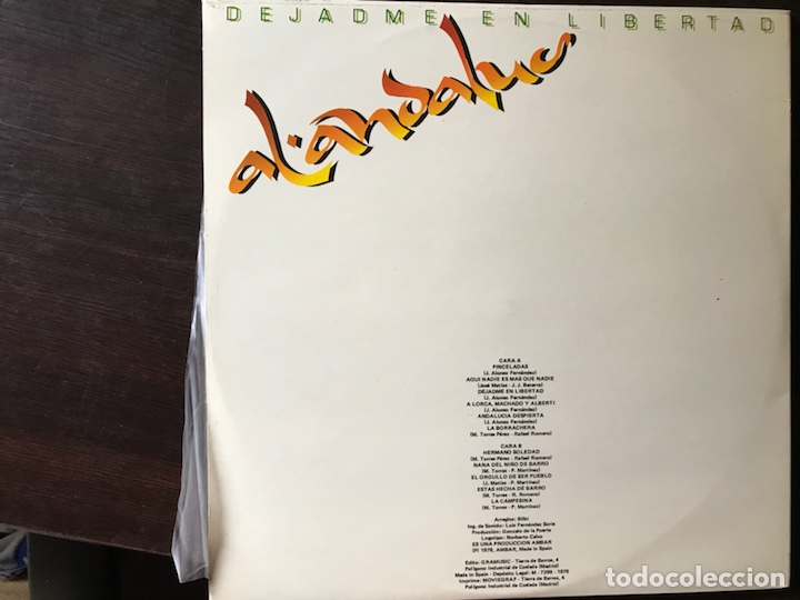 Discos de vinilo: Al-Andalus. Dejadme en libertad - Foto 3