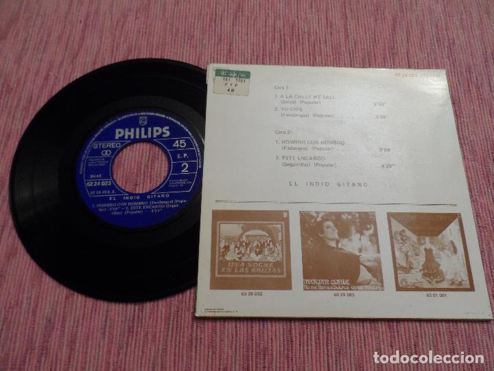 Discos de vinilo: EL INDIO GITANO - A LA CALLE ME SALI +3 - Foto 2