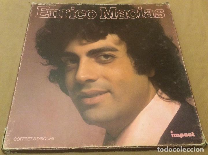 Discos de vinilo: Enrico Macias. Caja 3 lp. - Foto 1