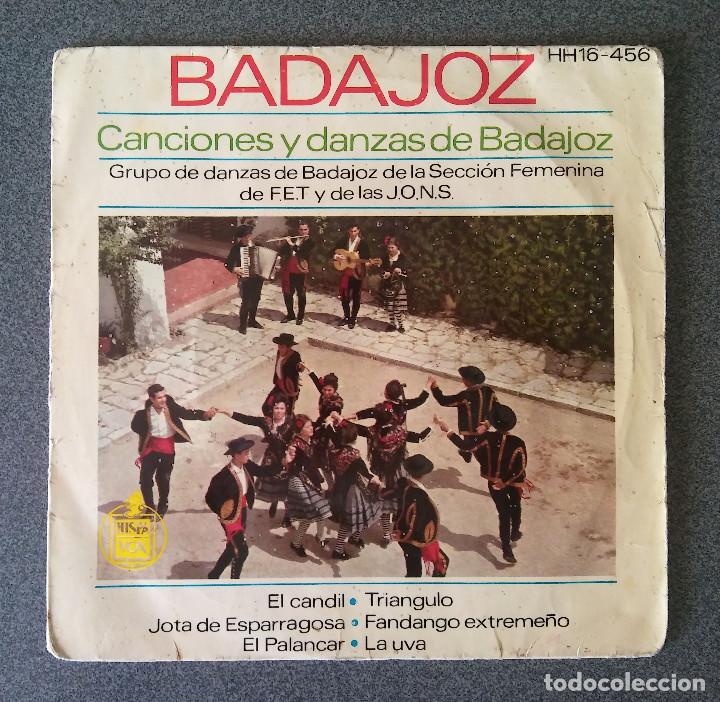 Discos de vinilo: Single Canciones y Danzas de Badajoz - Foto 1