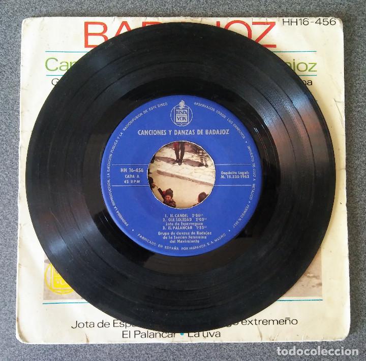 Discos de vinilo: Single Canciones y Danzas de Badajoz - Foto 3
