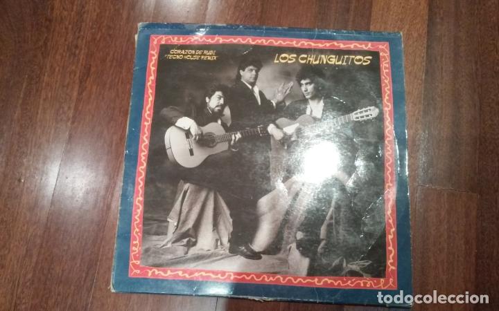 Discos de vinilo: Los chunguitos-corazon de rubi techno house remix.maxi - Foto 1