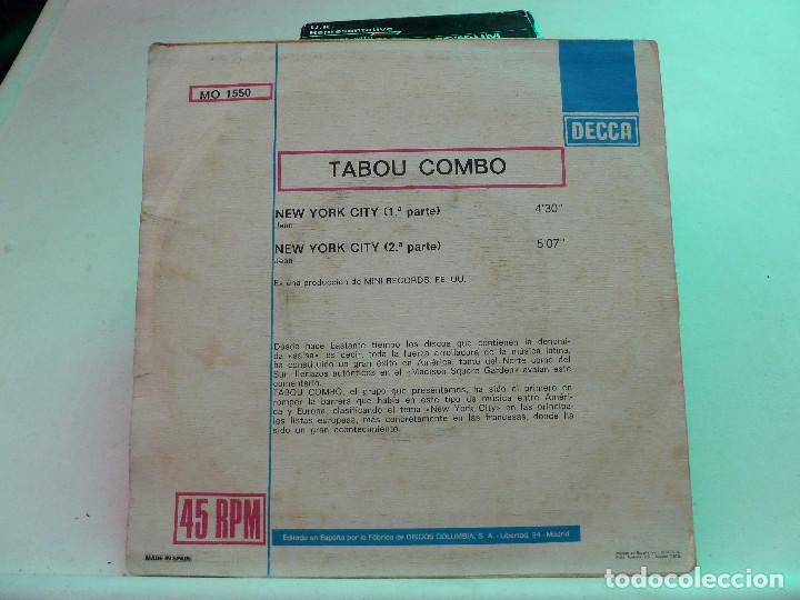 Discos de vinilo: TABOU COMBO - NEW YORK CITY - DECCA - 1975 - Foto 2