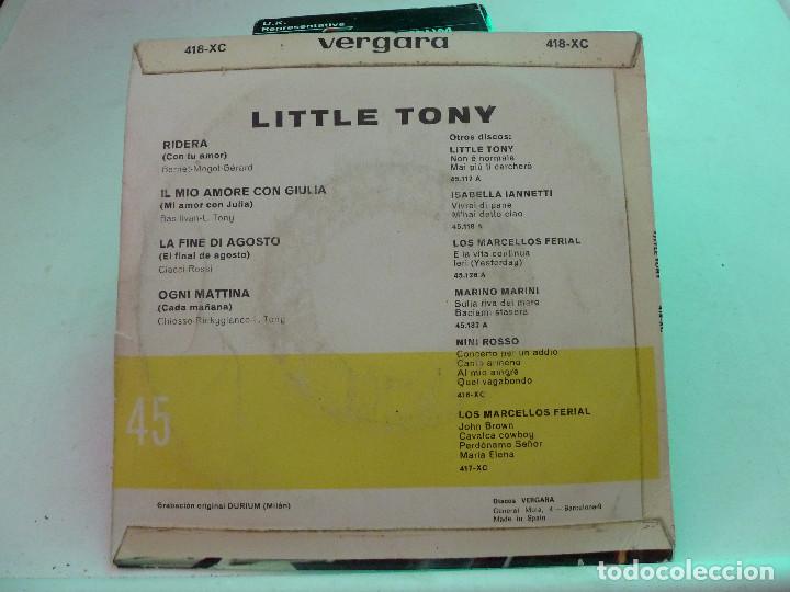 Discos de vinilo: LITTLE TONY - CON TU AMOR - DURIUM - Foto 2