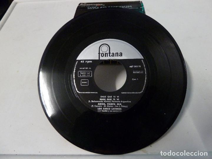 Discos de vinilo: LOS CINCO LATINOS - ENDE QUE TE VI - Foto 3