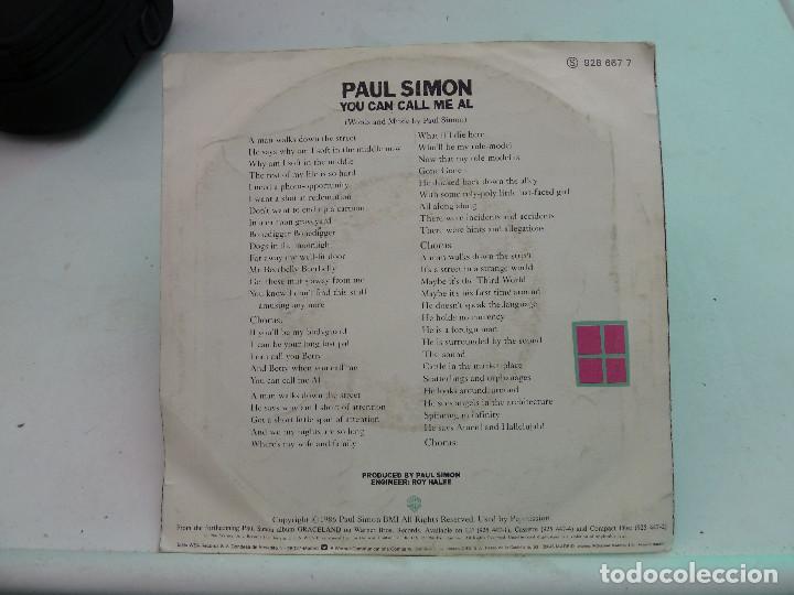 Discos de vinilo: PAUL SIMON - YOU CAN CALL ME AL - Foto 2