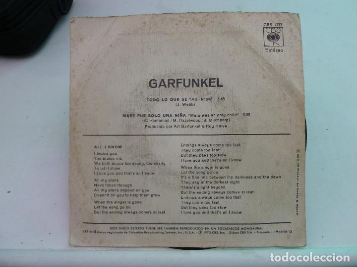 Discos de vinilo: GARFUNKEL - TODO LO QUE SE - Foto 2