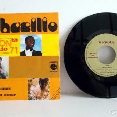 Discos de vinilo: BASILIO - TIERRAS LEJANAS - NO VUELVO A AMAR - SINGLE VG++. Lote 126660851