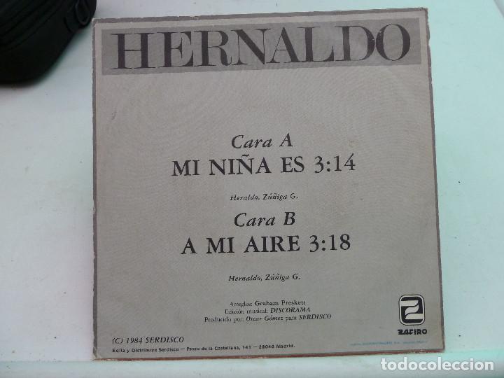 Discos de vinilo: HERNALDO - MI NI&Ntilde;A ES - ZAFIRO - Foto 2