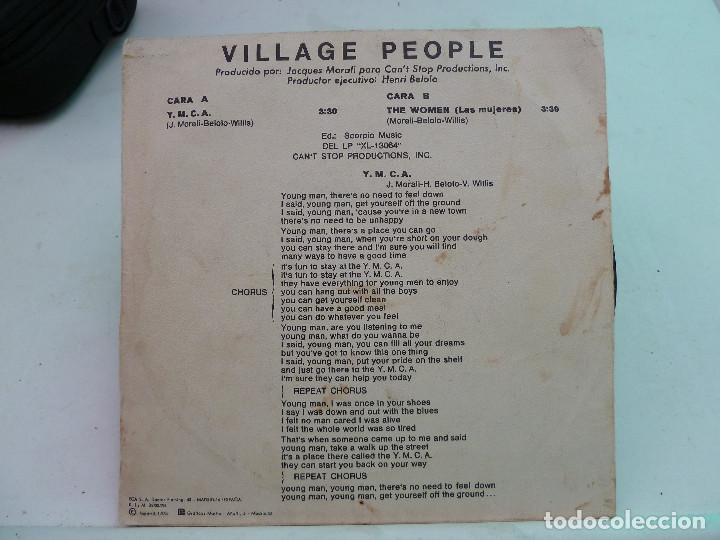 Discos de vinilo: VILLAGE PEOPLE - Y.M.C.A. - Foto 3