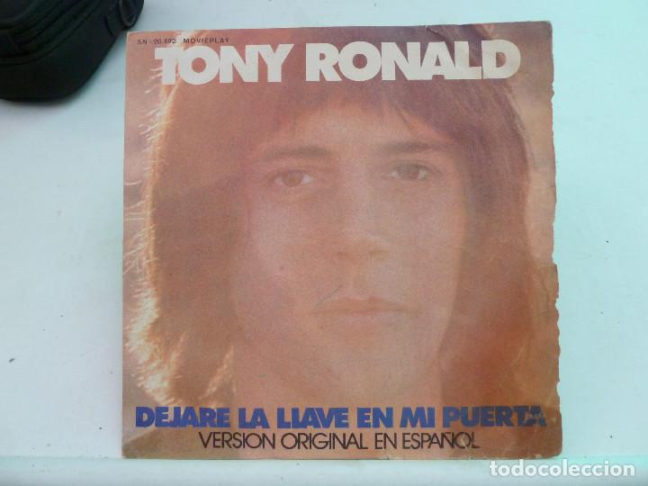 Discos de vinilo: TONY RONALD - DEJARE LA LLAVE EN MI PUERTA - Foto 1