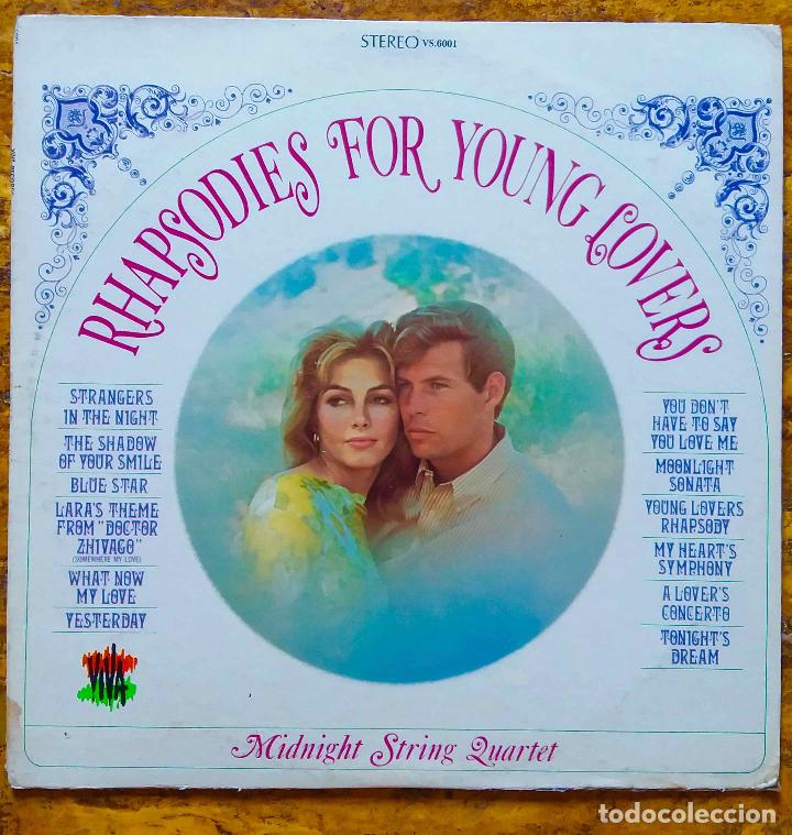 Discos de vinilo: RHAPSODIES FOR YOUNG LOVERS.MIDNIGHT STRING QUARTET. LP USA - Foto 1