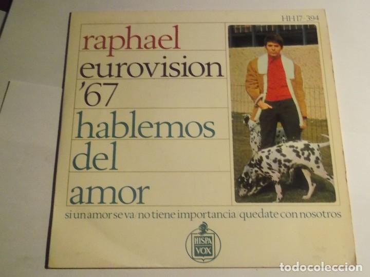 Discos de vinilo: RAPHAEL EUROVISION 67-HABLEMOS DEL AMOR-EP - Foto 1