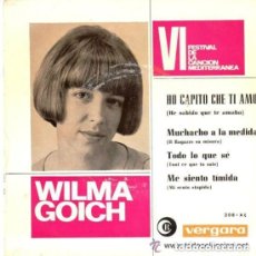 Discos de vinilo: WILMA GOICH - VI FESTIVAL DE LA CANCION MEDITERRANEA, EP SPAIN 1964. Lote 126732963