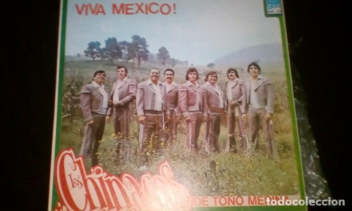 Disques de vinyle: Los Chinacos de To&ntilde;o Medina ?&ndash; Viva Mexico! LP HECHO EN EL SALVADOR 1980 . VINILO ROJO