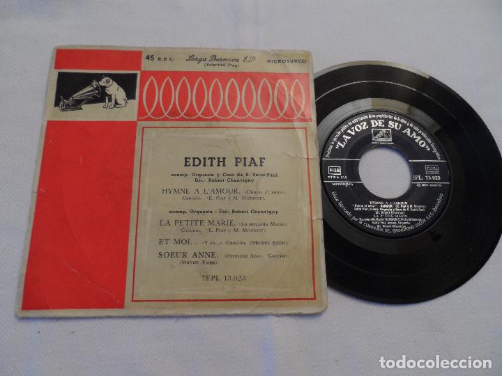 Discos de vinilo: EDITH PIAF - HYMNE A LAMOUR +3 - Foto 1