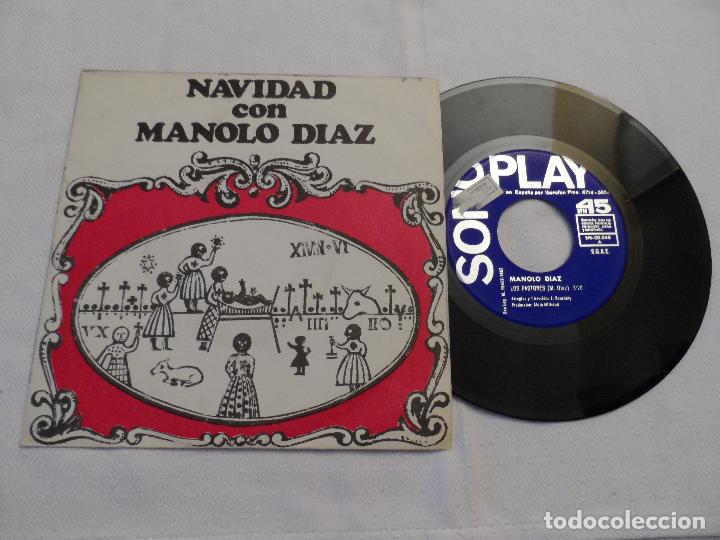 Discos de vinilo: MANOLO DIAZ - NAVIDAD CON... - LOS PASTORES / E MOE MOE - Foto 1