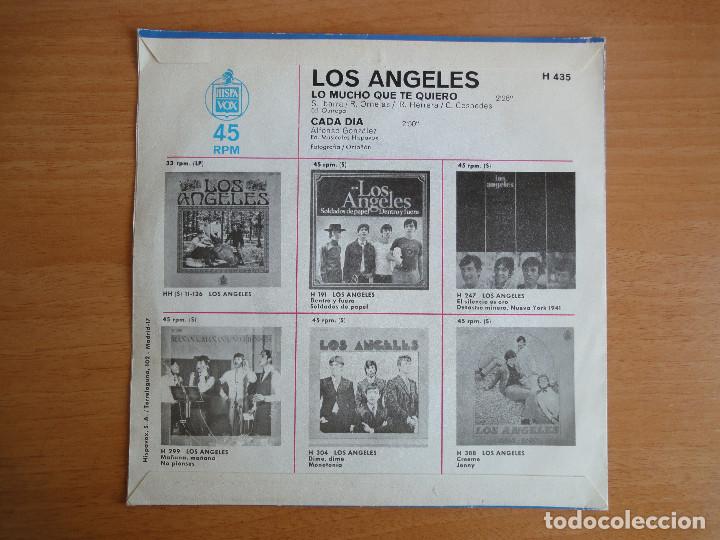 Discos de vinilo: Single Los Angeles. Cada dia (Hispa Vox 1969) - Foto 2