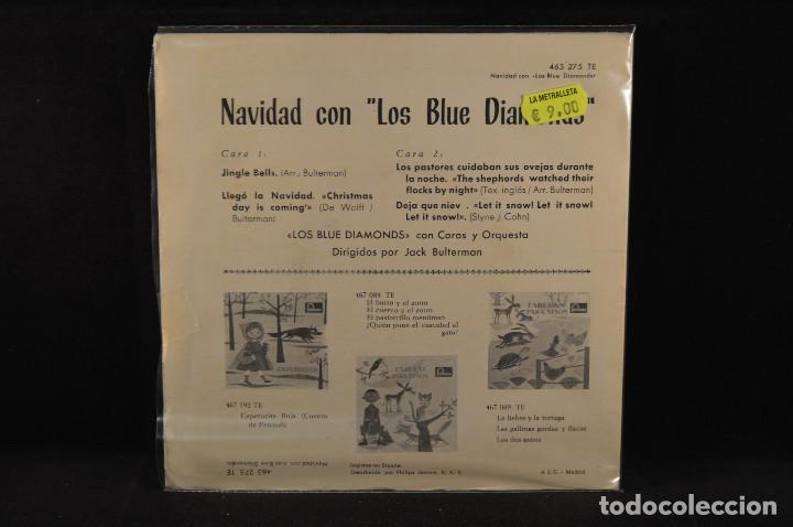 Discos de vinilo: NAVIDAD CON LOS BLUE DIAMONDS - JINGLE BELLS +3 - EP - Foto 2