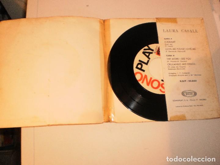 Discos de vinilo: single laura casale. llámame. love me please. the more i see you. cruzando mis dedos 1967 (probado) - Foto 2 - 127407959
