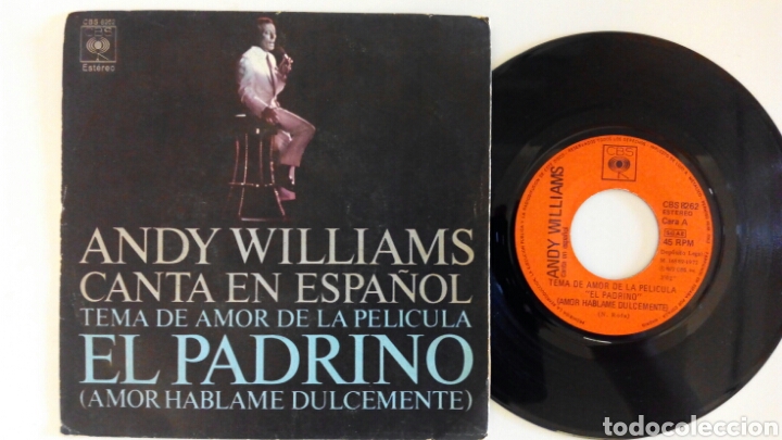 Discos de vinilo: Andy Williams 1972 El padrino/ Imagine - Foto 1