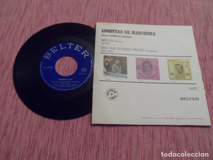 Discos de vinilo: LUQUITAS DE MARCHENA - Adelfa / Dile que su boca miente - Foto 2