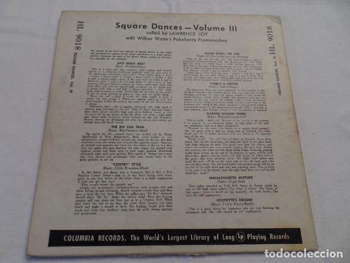 Discos de vinilo: LAWRENCE LOY - SQUARE DANCES VOL. III (10 PULGADAS) - Foto 2