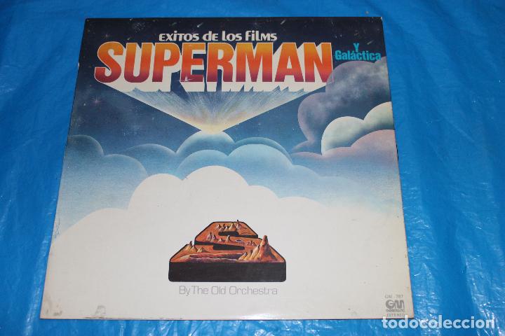 Discos de vinilo: LP, EXITOS DE LOS FILMS, SUPERMAN, GALACTICA, THE OLD ORCHESTRA - Foto 1