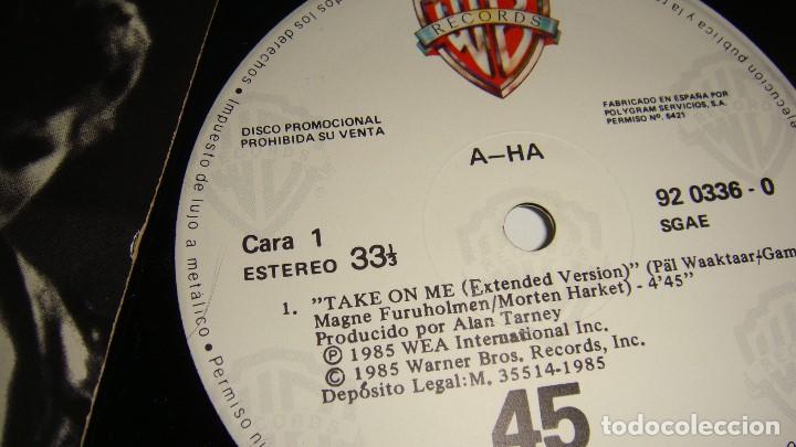 Discos de vinilo: MAXI SINGLE - A-HA - TAKE ON ME (EXTENDED VERSION ) - PROMO - A - HA - Foto 2