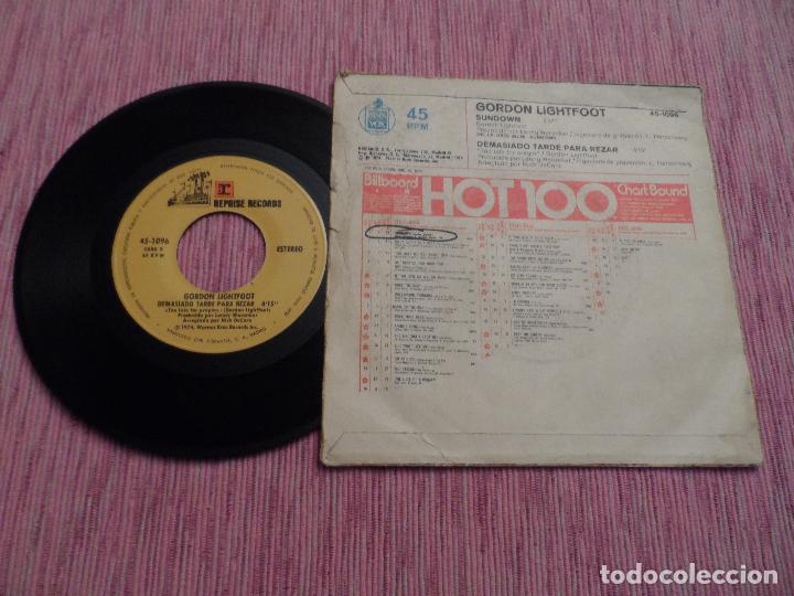 Discos de vinilo: GORDON LIGHTFOOT - SUNDOWN - Foto 2