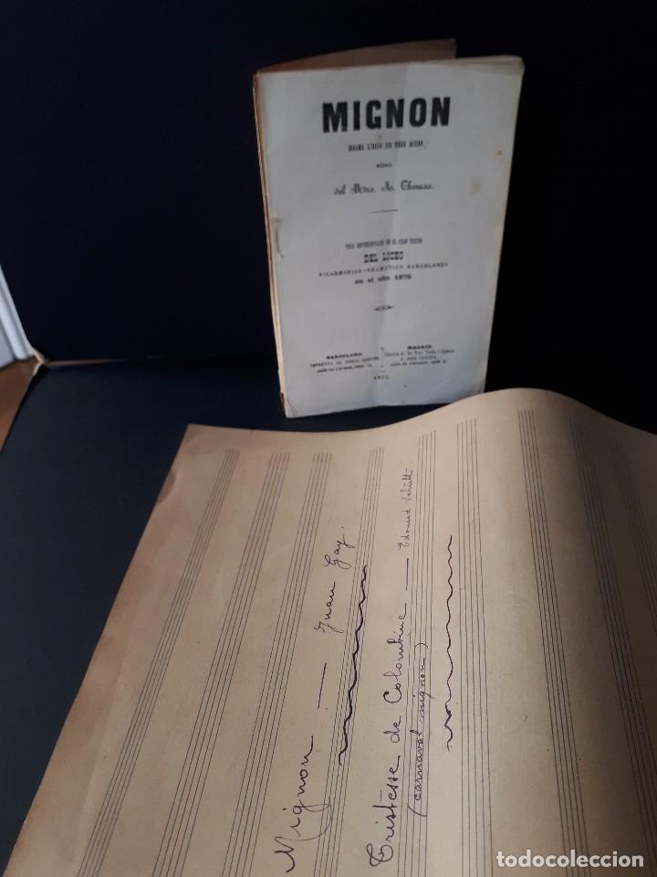 Discos de vinilo: MIGNON, DESCRIPCI&Oacute;N Y PARTITURA, 1875 - Foto 2