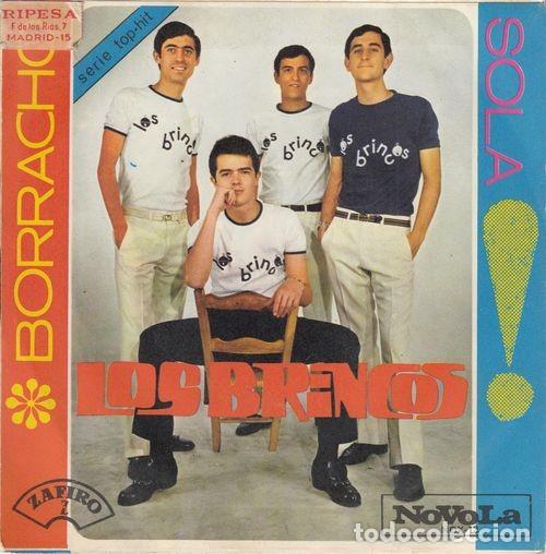 Discos de vinilo: LOS BRINCOS - BORRACHO / SOLA - SINGLE DE VINILO - Foto 1