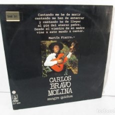 Discos de vinilo: CARLOS BRAVO MOLINA. SANGRE QUICHUA. MARTIN FIERRO. LP VINILO. VER FOTOGRAFIAS ADJUNTAS