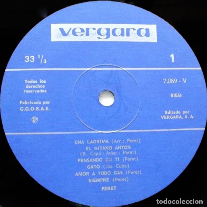 Discos de vinilo: 1968 LP Peret, Vergara - Foto 2
