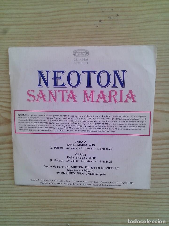 Discos de vinilo: Neoton - Santa Maria - Easy-Breezy - Single - Foto 2