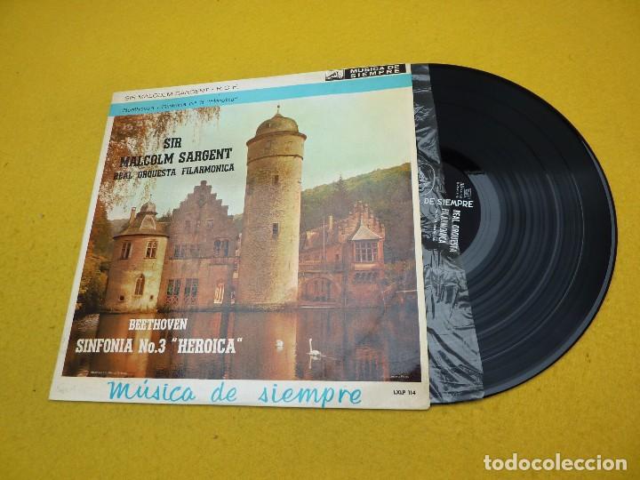 Discos de vinilo: Sir Malcolm sargent-Real orquesta filarm&oacute;nica-Beethoven n&ordm;3 (EX/EX) Spain Lp   &ccedil;