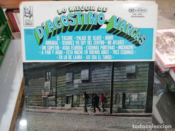 Dischi in vinile: Angel D&acute;agostino - Lo Mejor de D&acute;agostino Vargas - Serie apoyando el buen Tango - LP. sello Camden