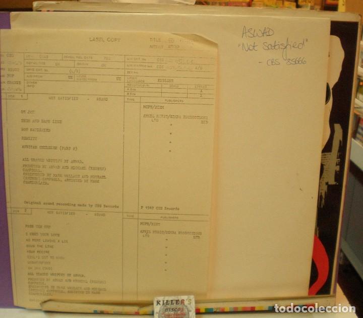 Discos de vinilo: Aswad - Not Satisfied - LP Test Pressing 12 - Foto 3