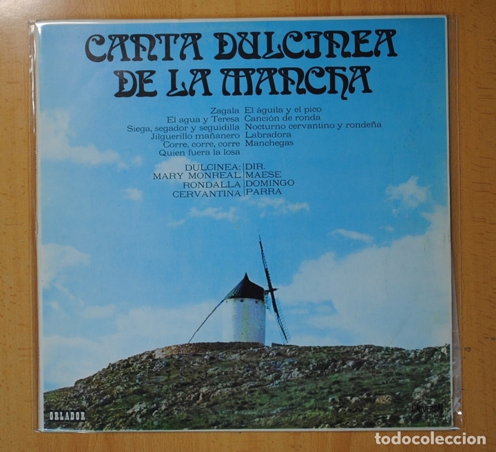 Disques de vinyle: MARY MONREAL Y RONDALLA CERVANTINA - CANTA DULCINEA DE LA MANCHA - LP