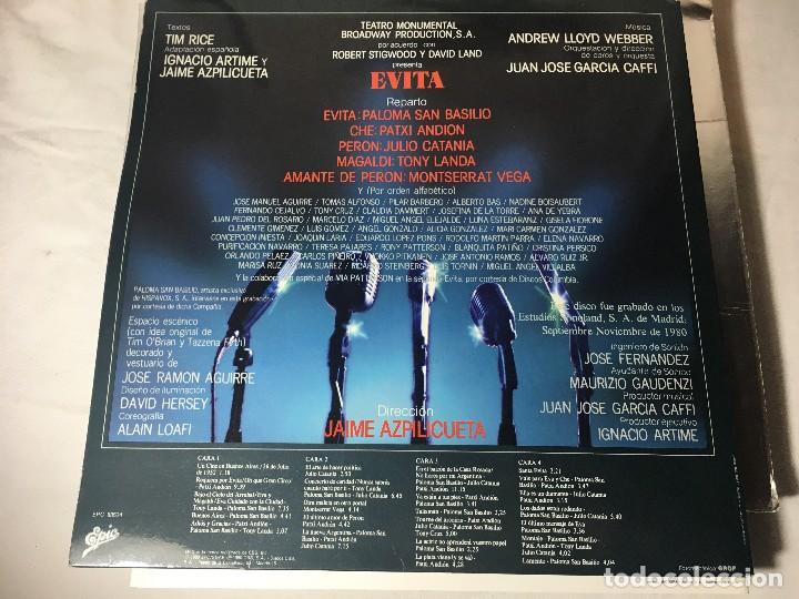 Discos de vinilo: DISCO LP CARPETA DOBLE EVITA - Foto 5