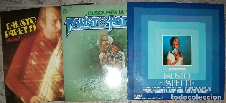 Discos de vinilo: Discos (Fausto Papetti  3 discos) (Saxofon) - Foto 1