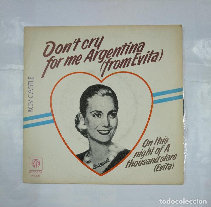 Vinyl records: DON'T CRY FOR ME ARGENTINA from evita. On this night of a thousand star. Tdkds9