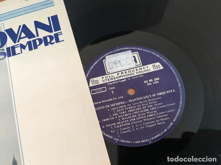 Discos de vinilo: MANTOVANI (EXITOS DE SIEMPRE) LP ESPA&Ntilde;A 1981 (B-26) - Foto 2