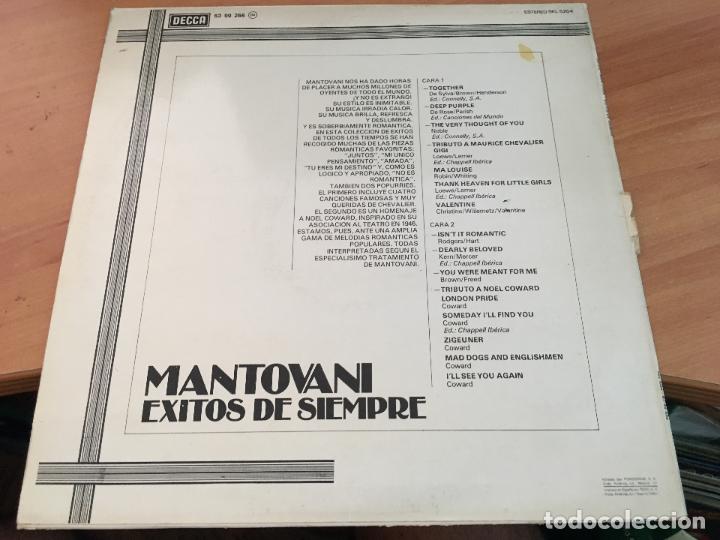 Discos de vinilo: MANTOVANI (EXITOS DE SIEMPRE) LP ESPA&Ntilde;A 1981 (B-26) - Foto 3