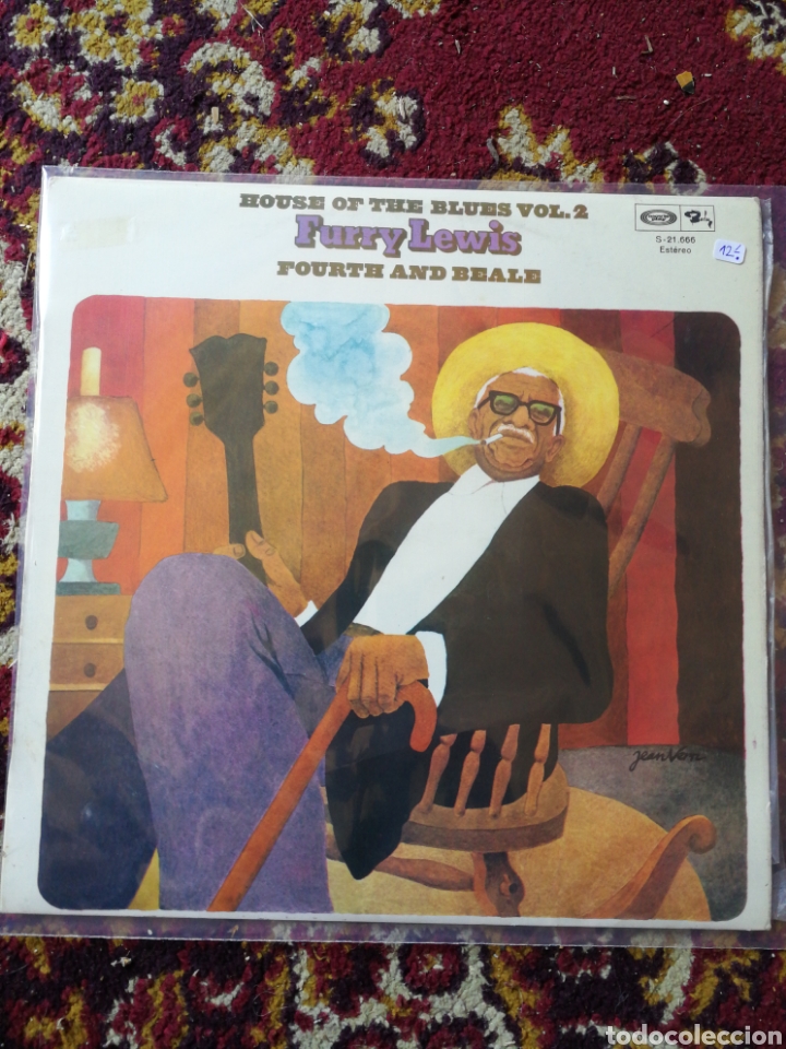 Discos de vinilo: LP FURRY LEWIS- FOURTH AND BEALE (HOUSE OF THE BLUES VOL.2),1975.