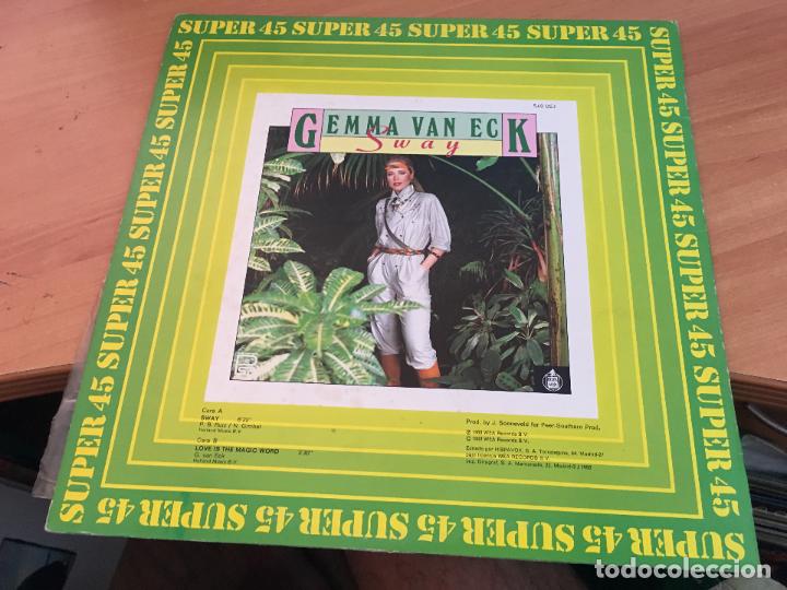 Discos de vinilo: GEMMA VAN ECK (SWAY) MAXI ESPA&Ntilde;A 1983 (B-25) - Foto 3
