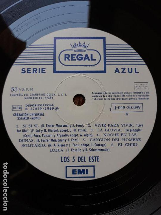 Discos de vinilo: Los 5 del este- lp regal 1969 - Foto 3